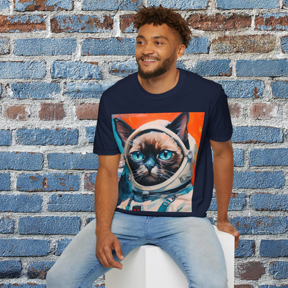 pet cadet space art t-shirt siamese cat