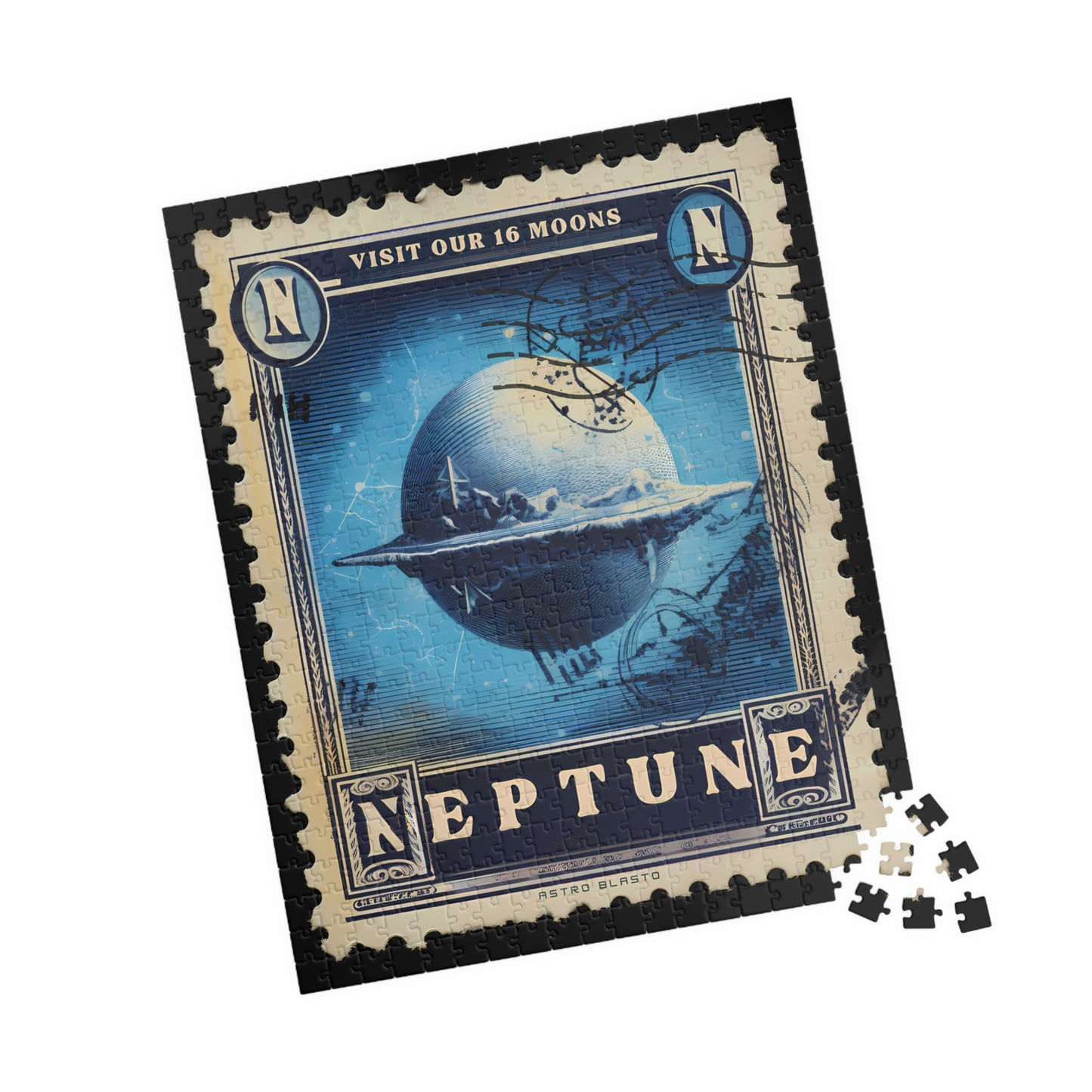 Postage Stamp Puzzle - Neptune (1014, 520, or 252 pcs)