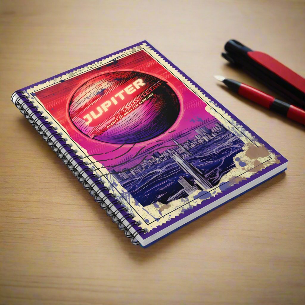 Postage Stamp JUPITER - Spiral Notebook
