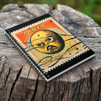 Postage Stamp PLUTO - Spiral Notebook