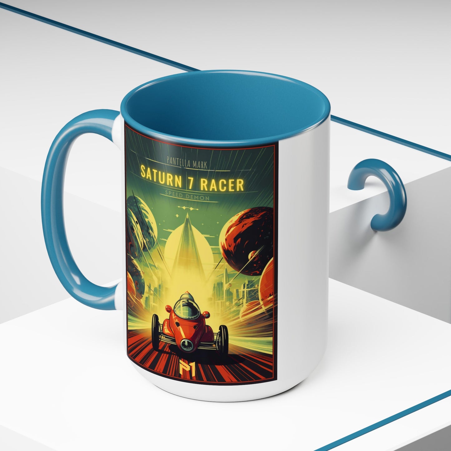 Saturn 7 Racer - Transportation Ad - Mug