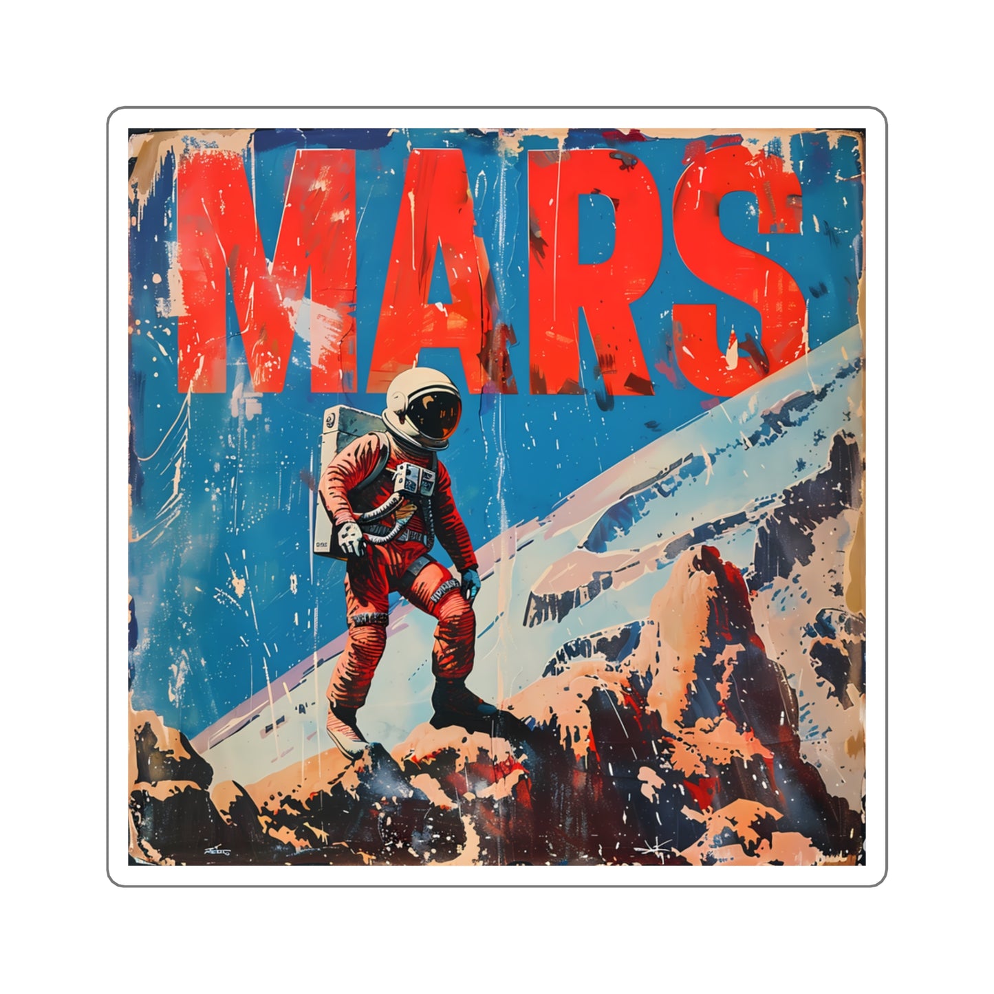 Planet Mars Sticker