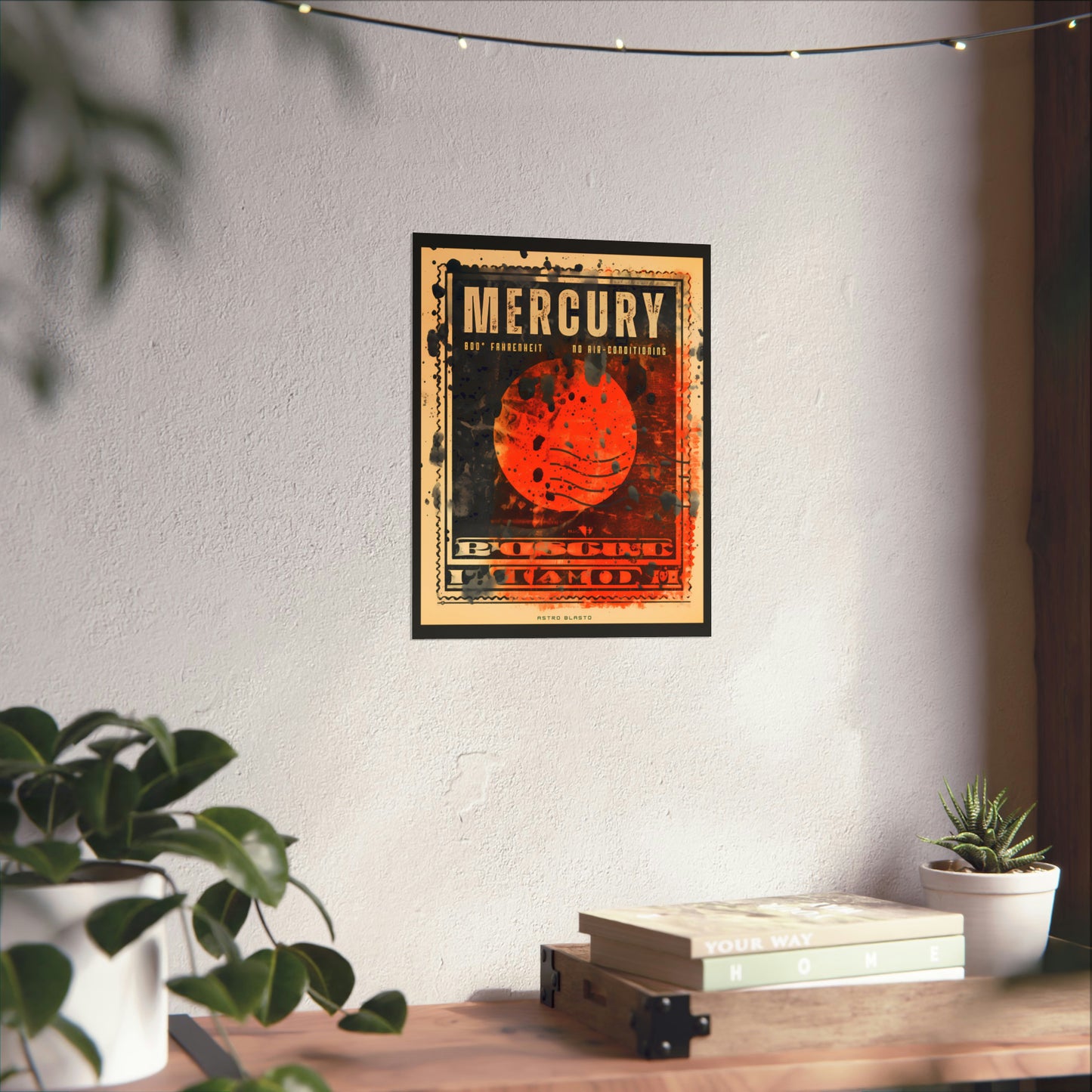 Postage Stamp Planet Poster - Mercury