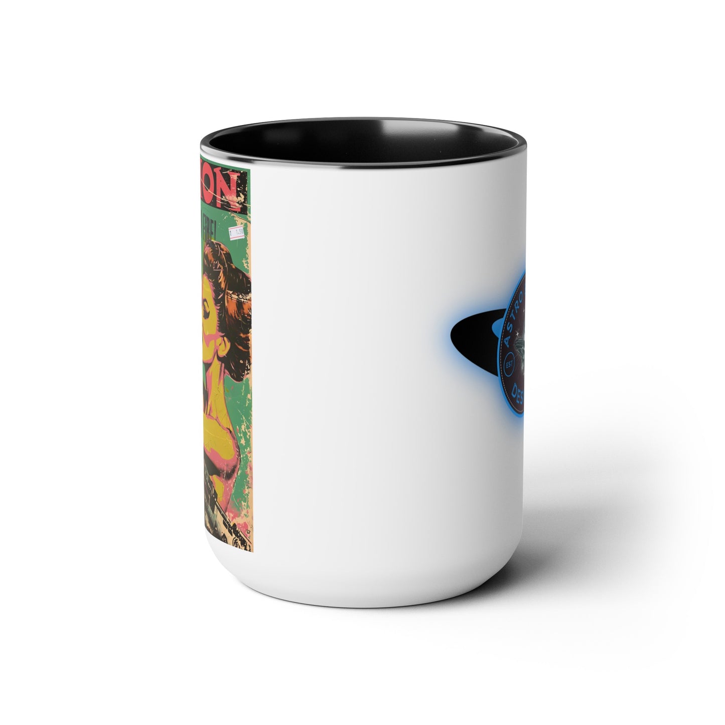 Pulp Novel Cover Mug - "Passion: Bots on Fire"