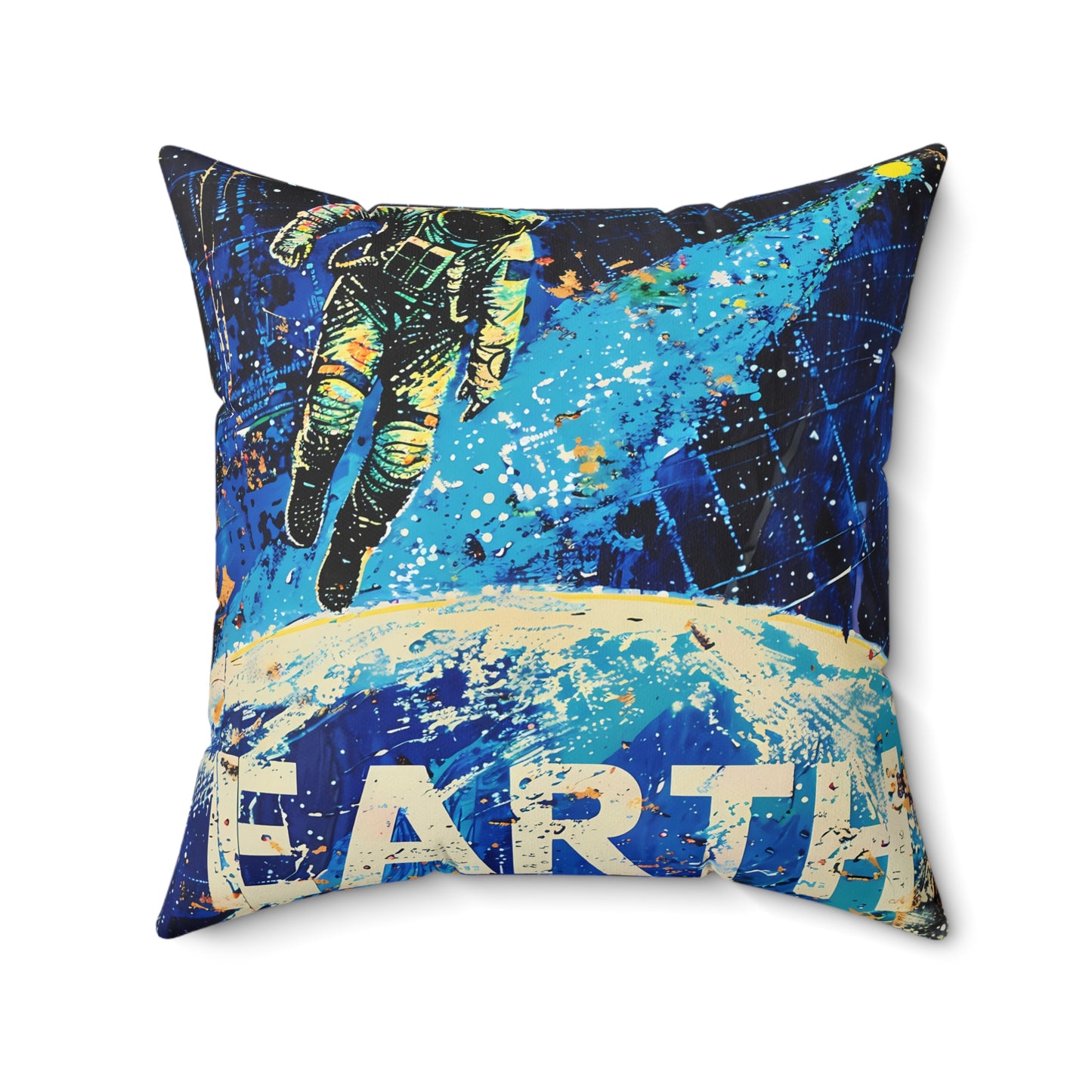 Planets Uranus/Earth Faux Suede Pillow #10