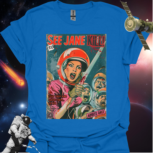 Pulp Novel Covers Tee! - See Jane Kill!