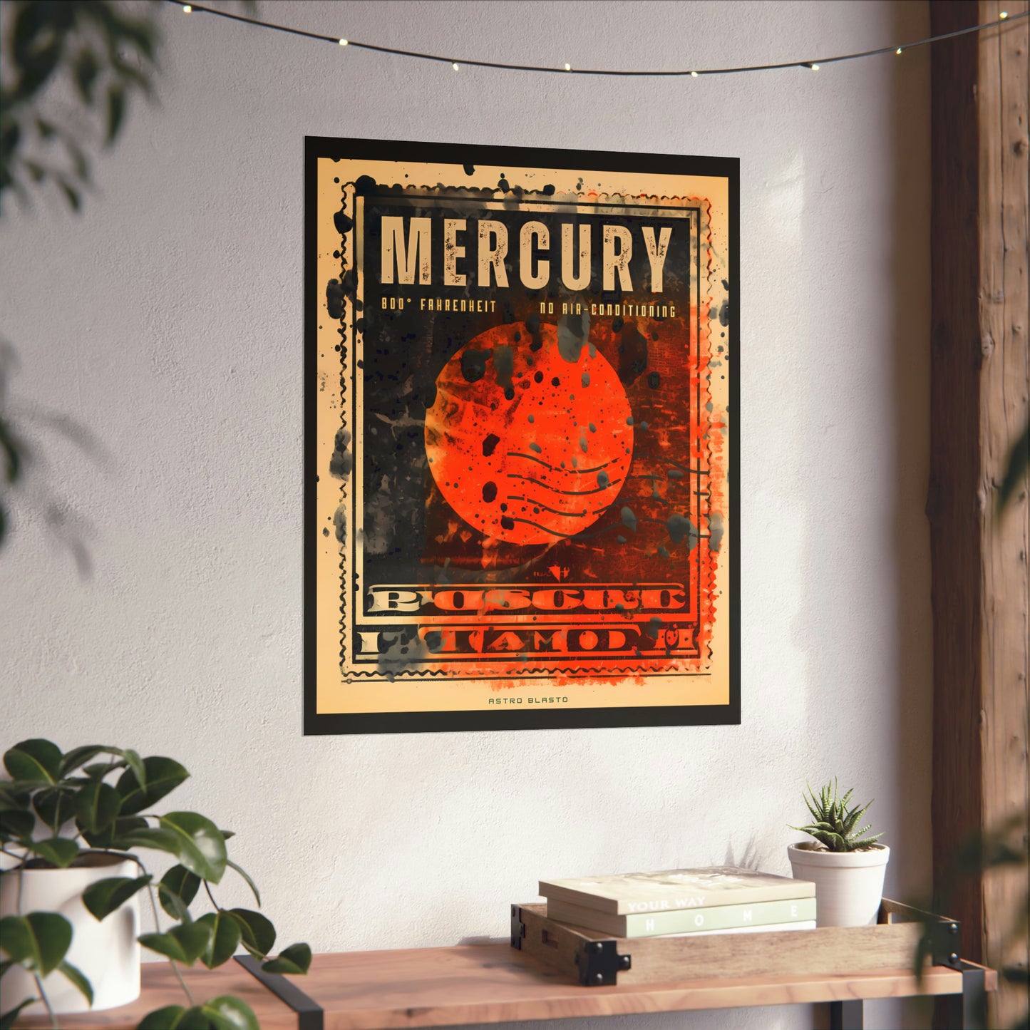 Postage Stamp Planet Poster - Mercury