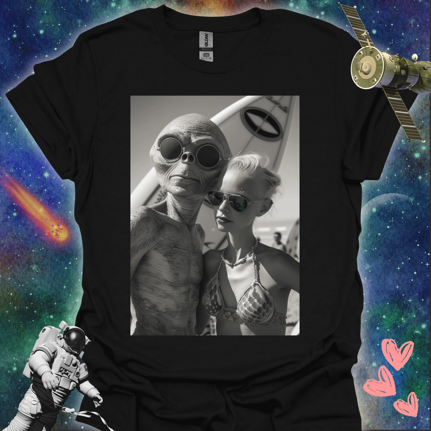 Alien Love Connection T Shirt - Couple #1