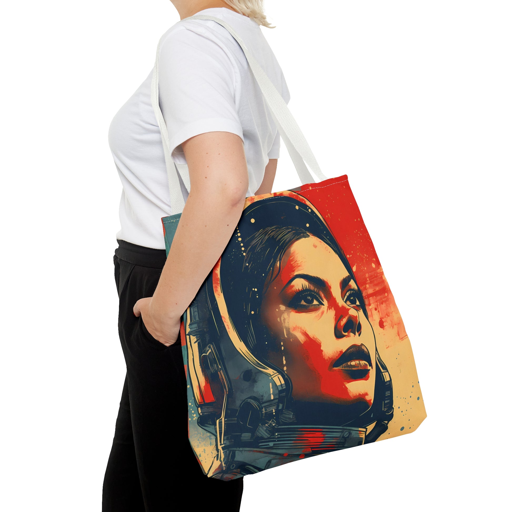 space art rosario dawson tote bag