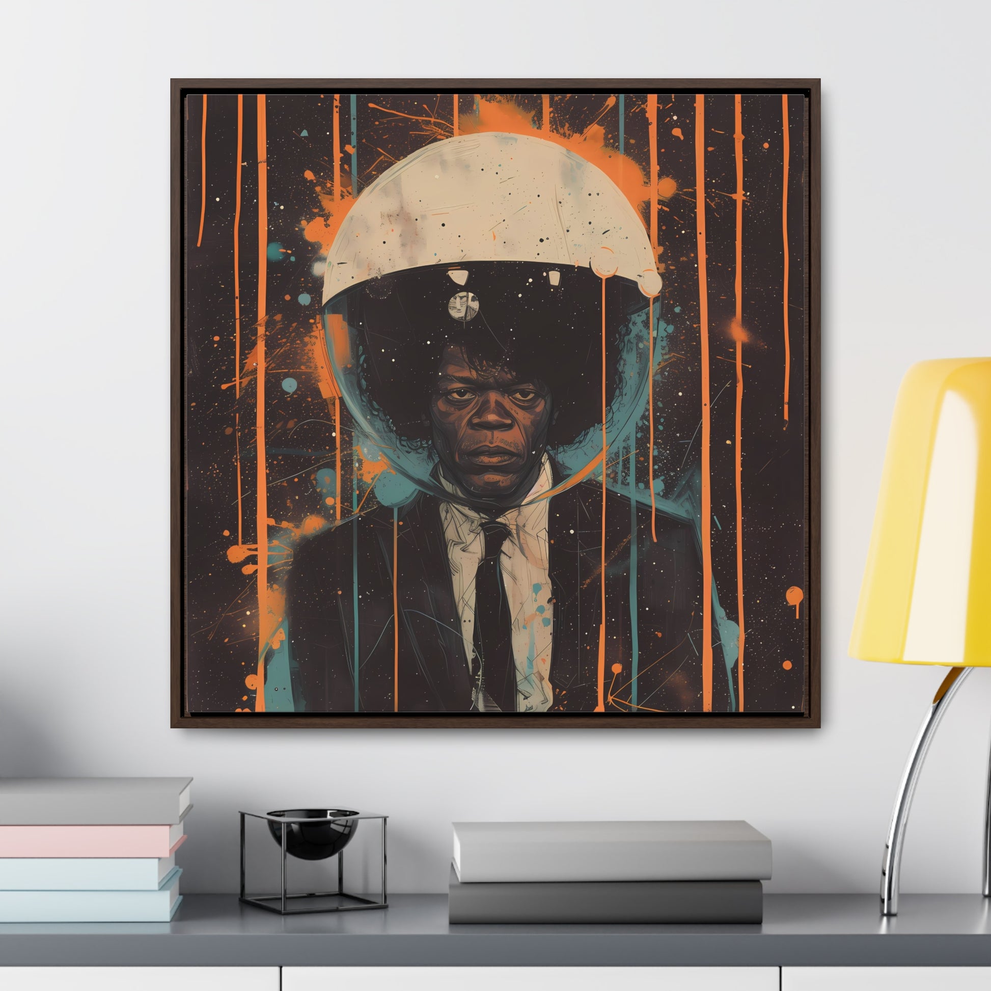 space art framed portrait print samuel jackson