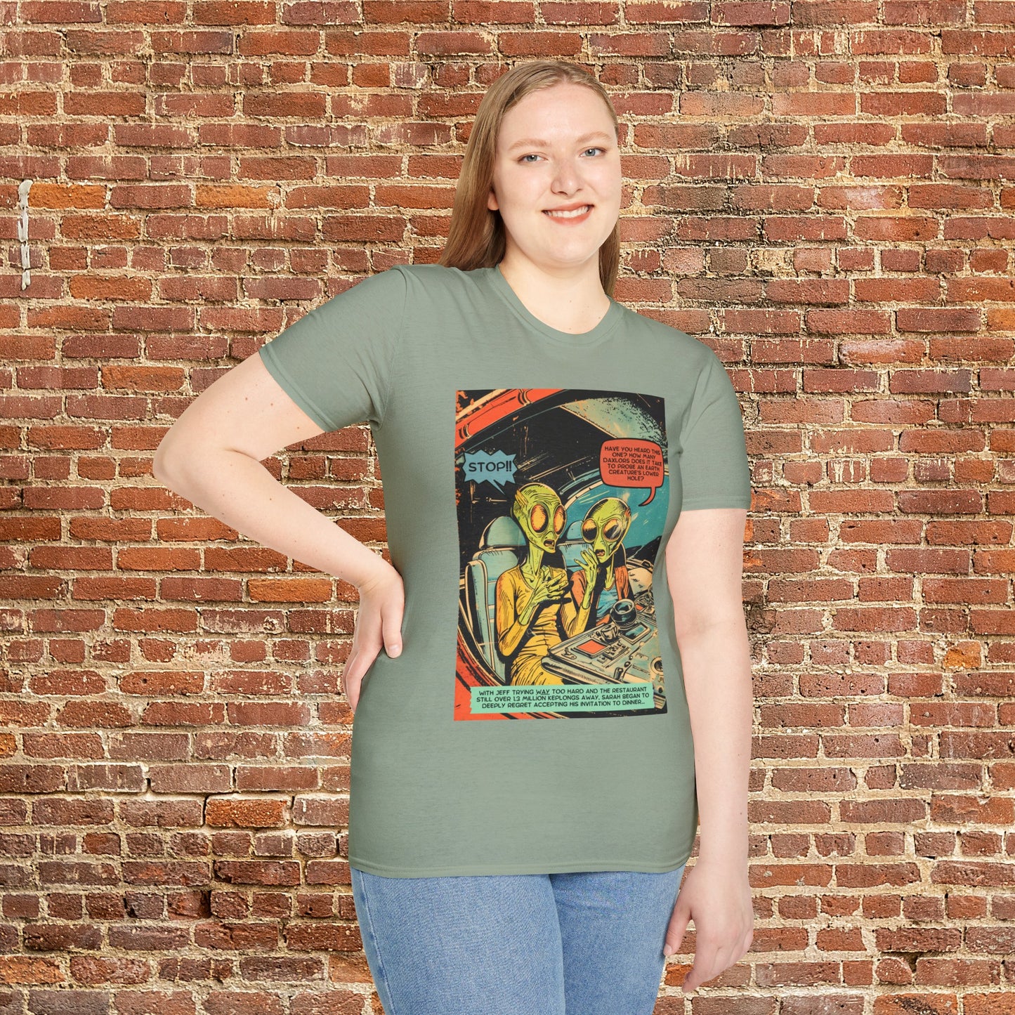 astro blasto comic space art t shirt