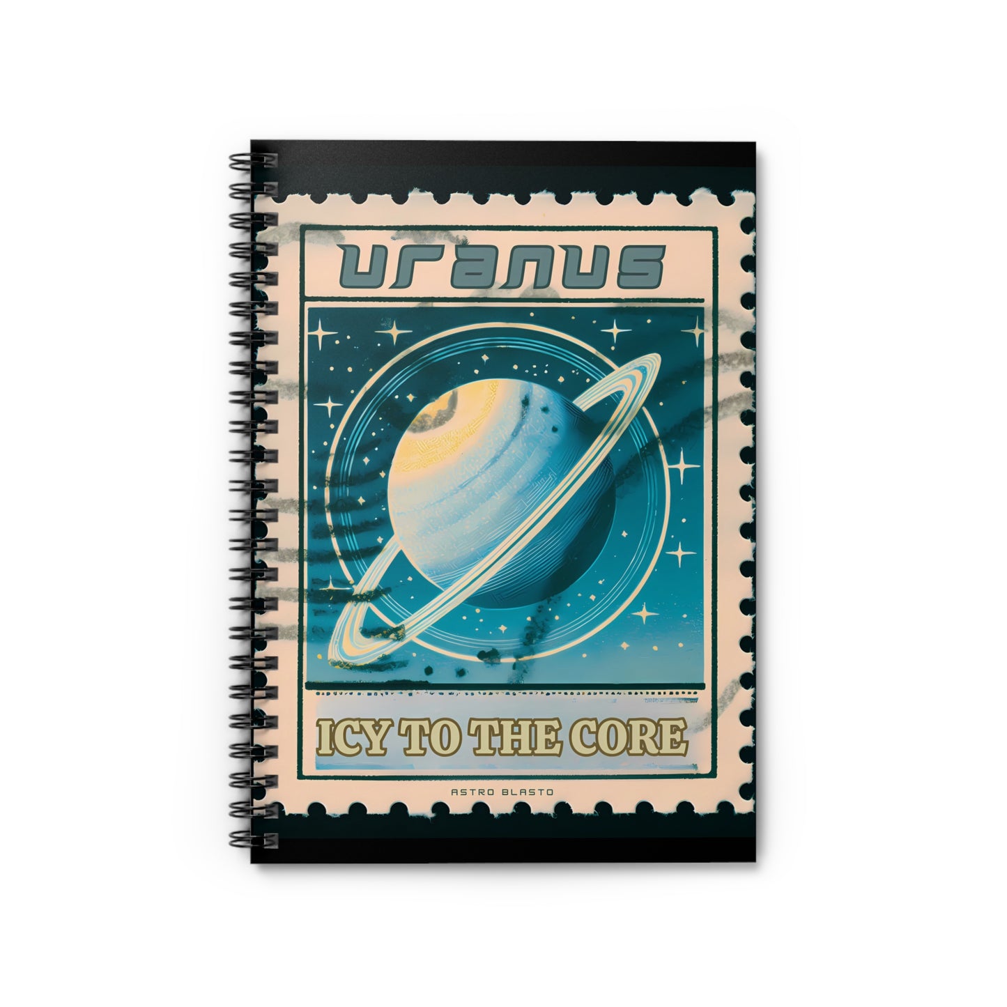 Postage Stamp URANUS - Spiral Notebook