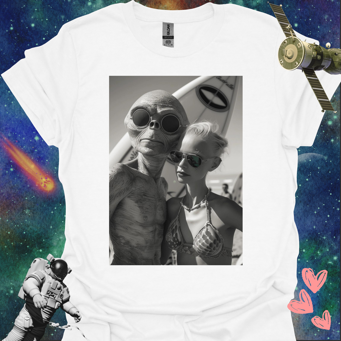 Alien Love Connection T Shirt - Couple #1