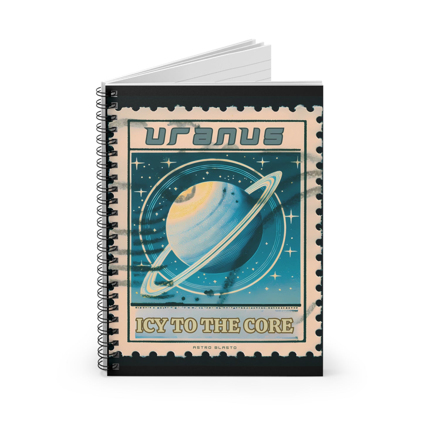 Postage Stamp URANUS - Spiral Notebook