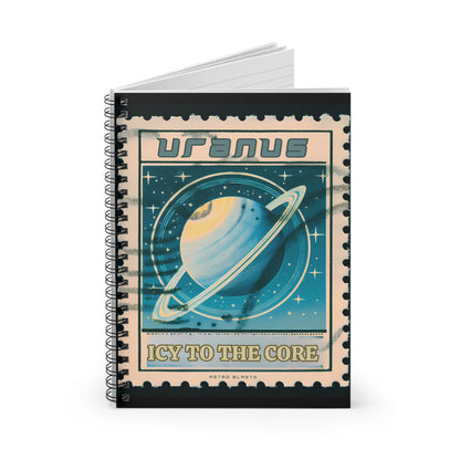 Postage Stamp URANUS - Spiral Notebook