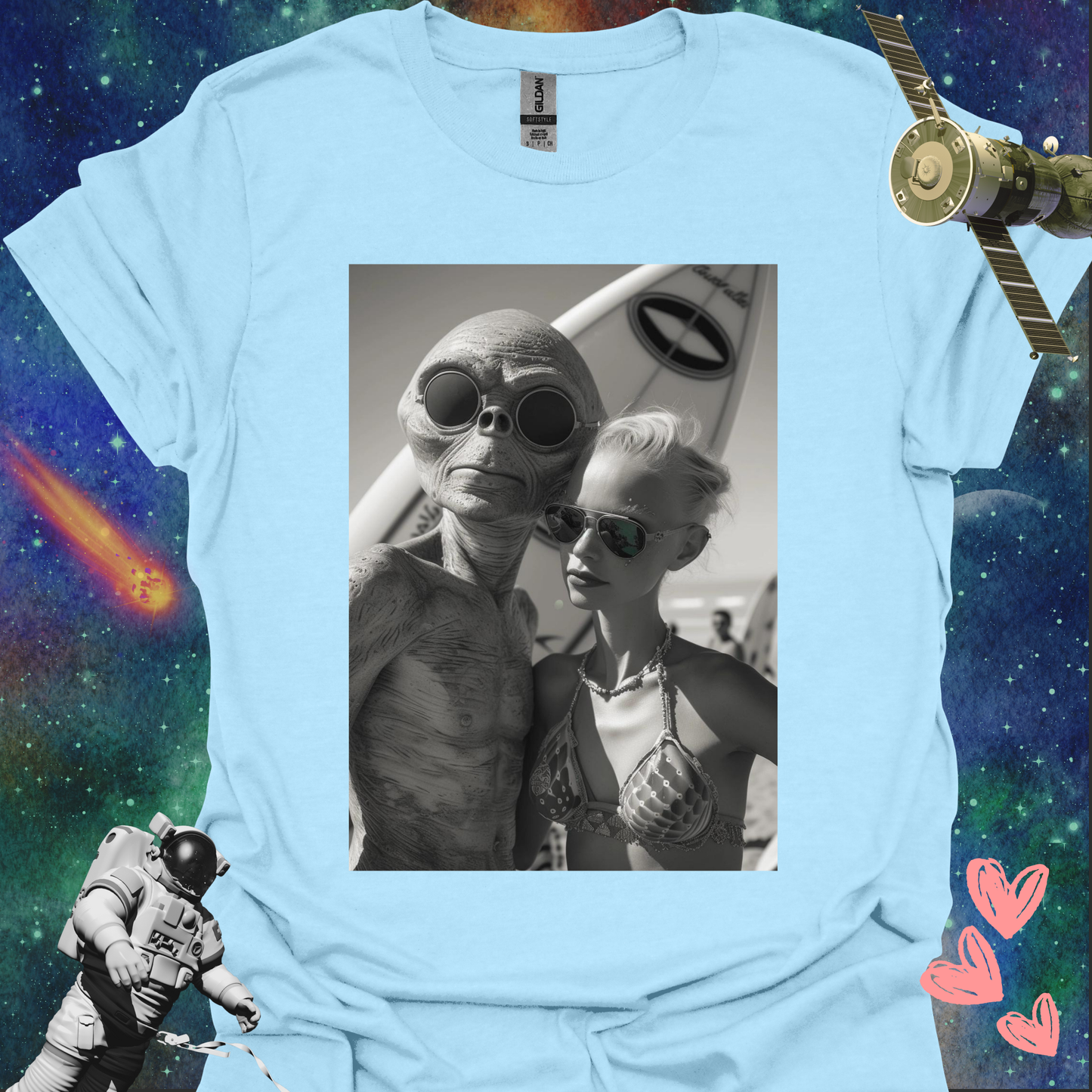 Alien Love Connection T Shirt - Couple #1