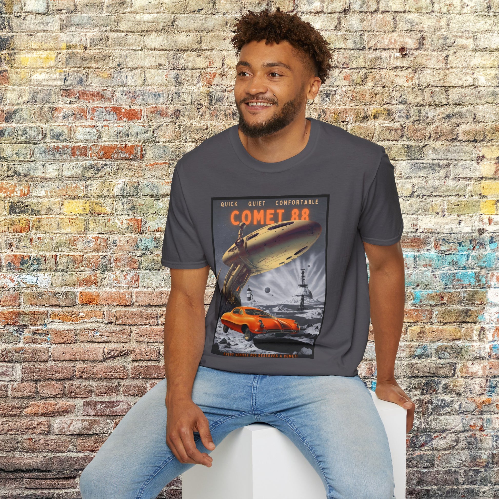 comet 88 space art transport t shirt