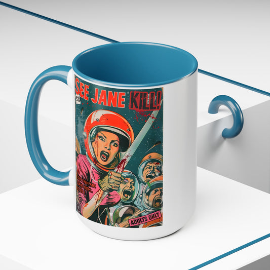 Pulp Novel Cover Mug - "See Jane Kill!"