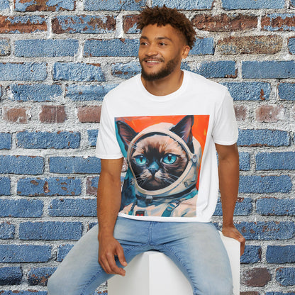 pet cadet space art t-shirt siamese cat