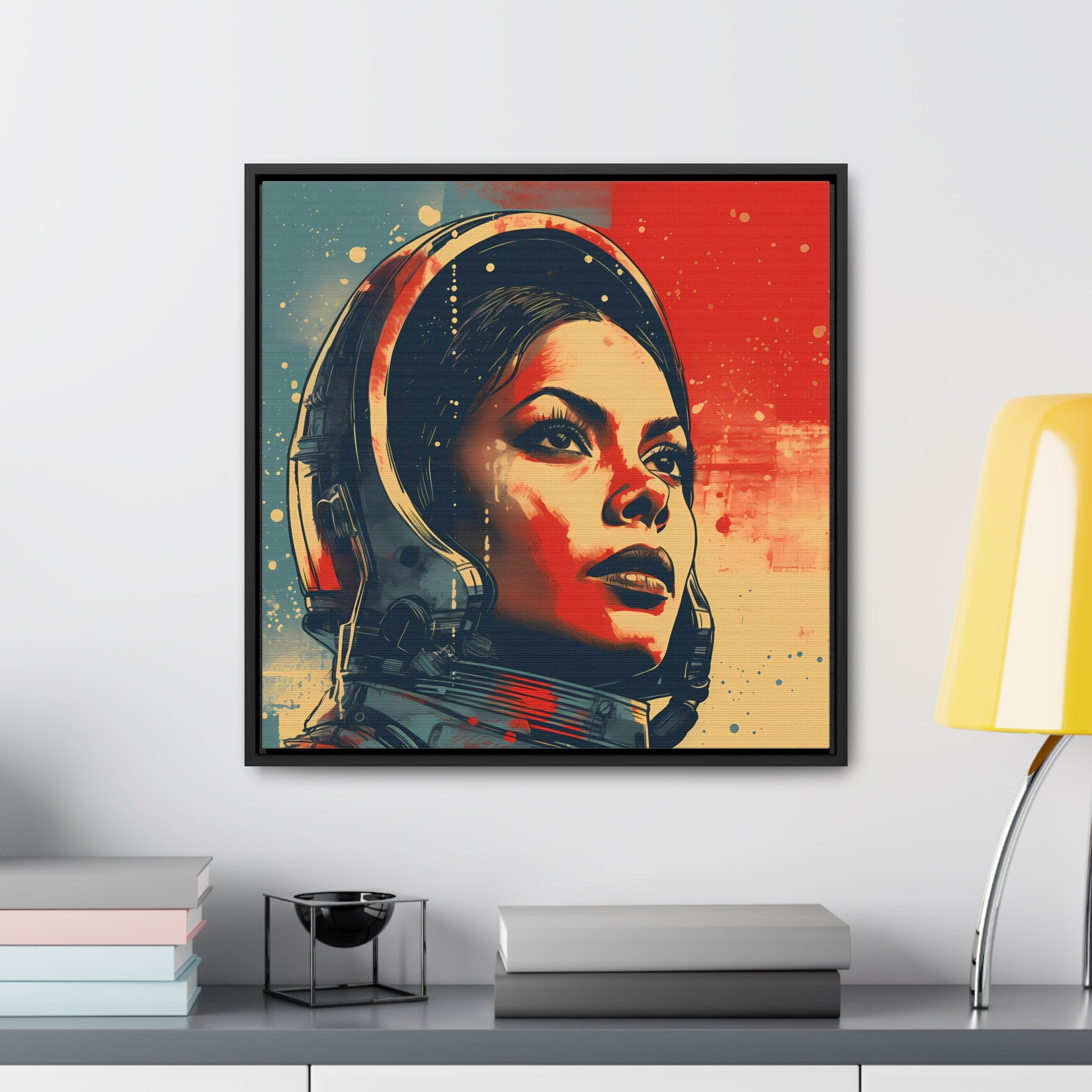 space art framed portrait print rosario dawson