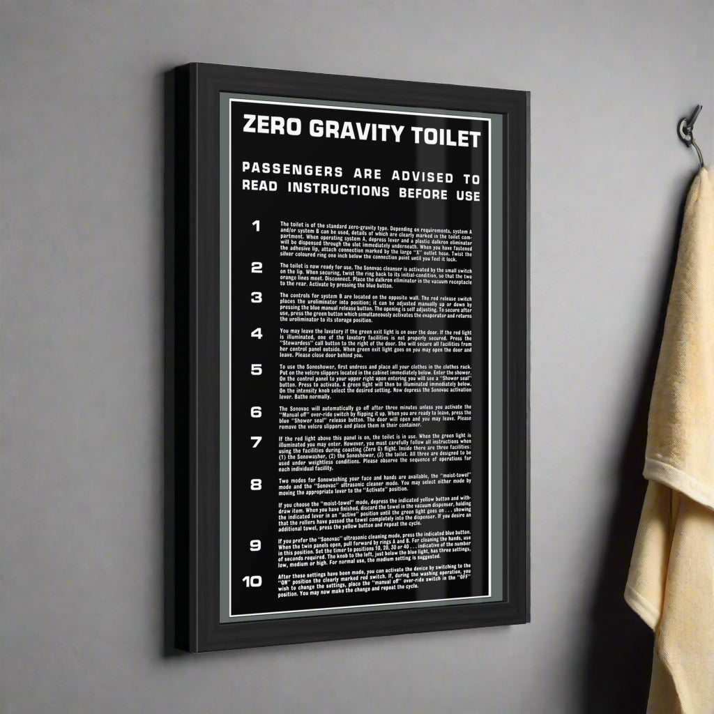 Zero Gravity Toilet - Black/Grey