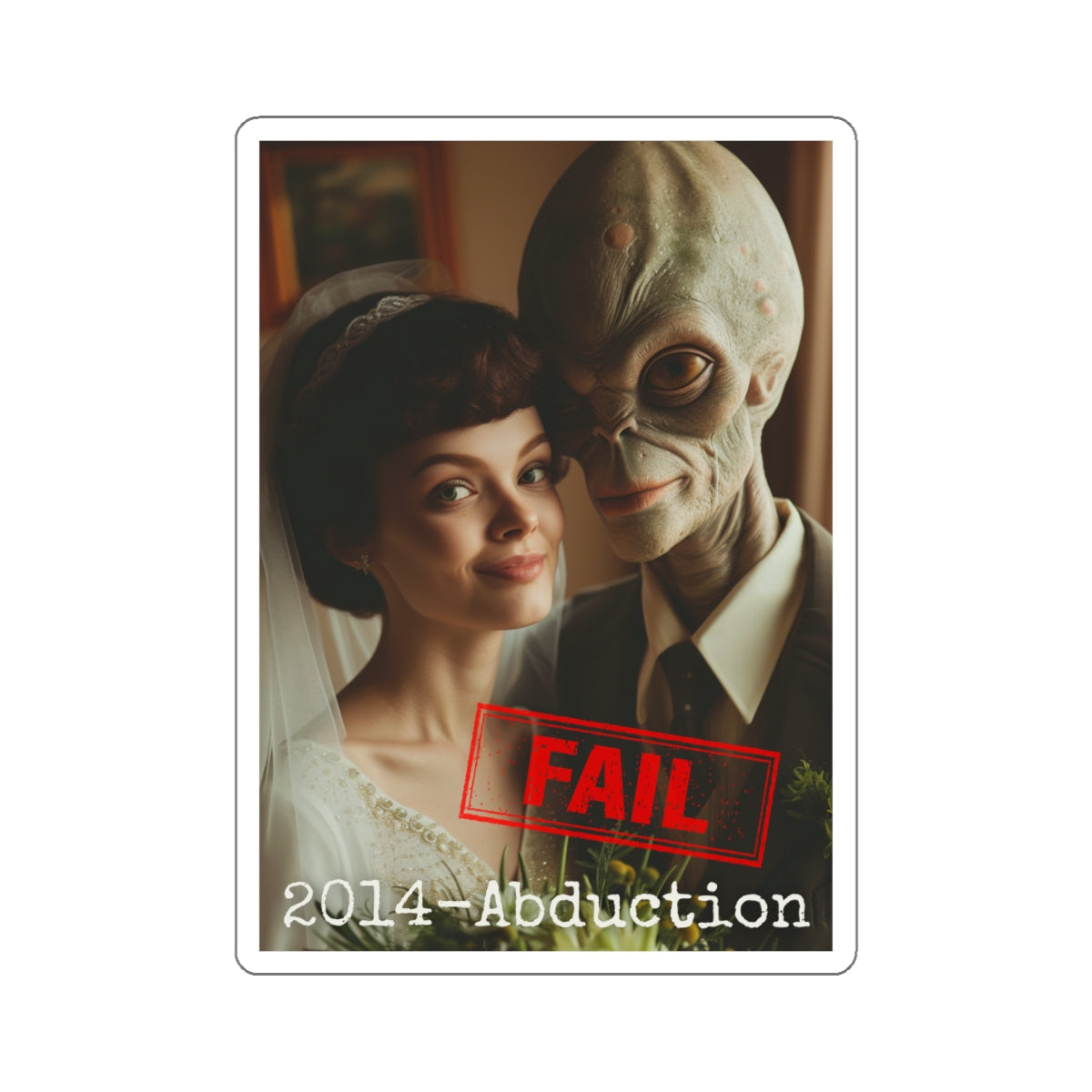 Alien Abduction 2014 FAIL! - Vinyl Sticker