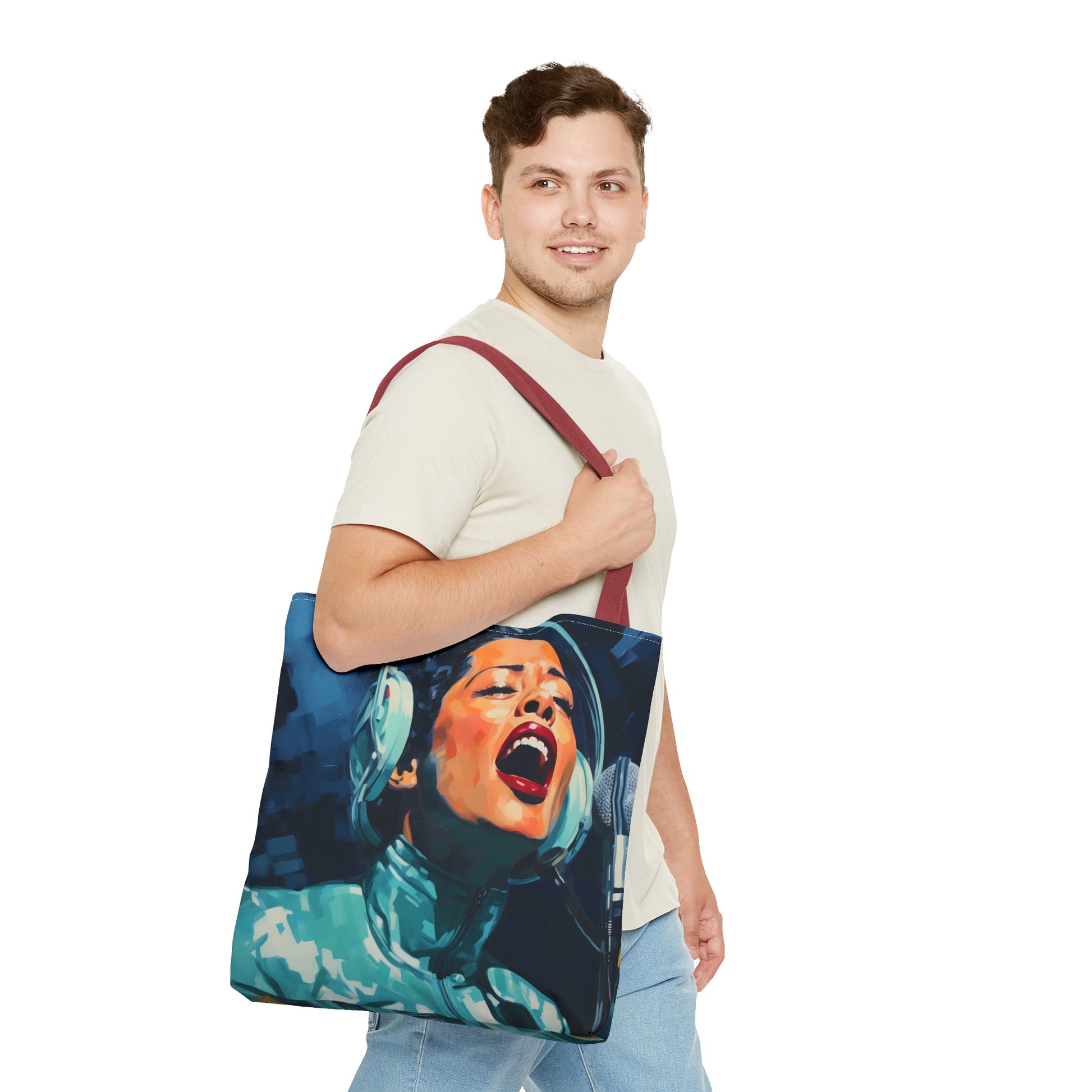 space art billie holiday tote bag