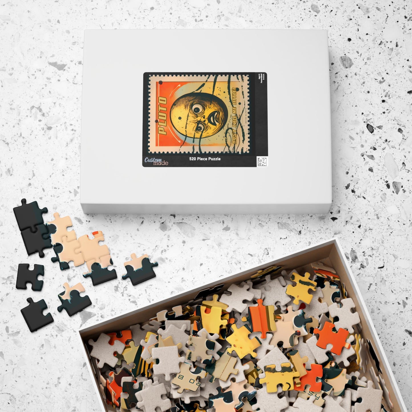 Postage Stamp Puzzle - Pluto (1014, 520, or 252 pcs)