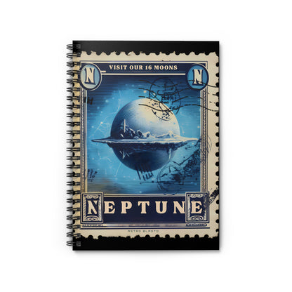 Postage Stamp NEPTUNE - Spiral Notebook