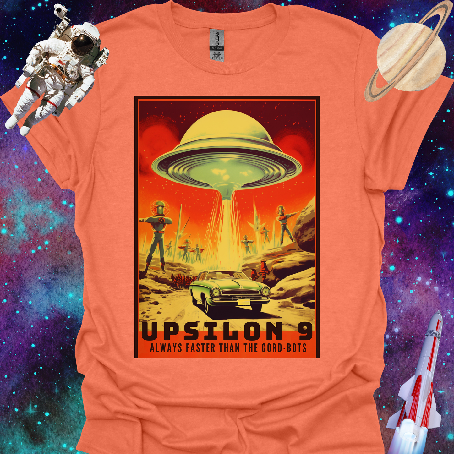 Upsilon 9 - Space Art Transport T Shirt