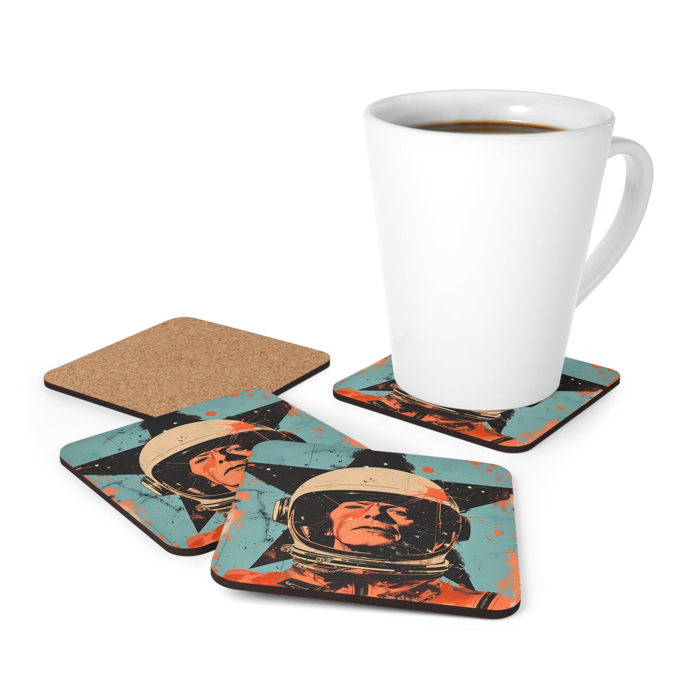 Cork Back Coaster-naut #5 (Set of 4)