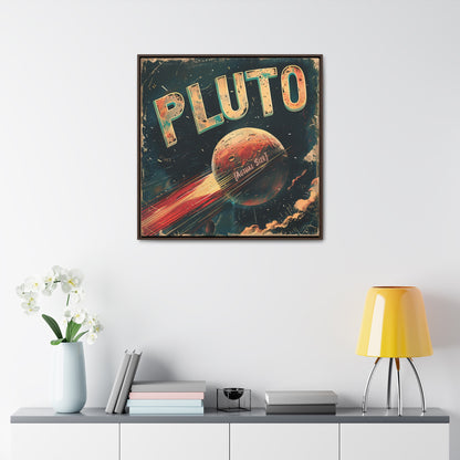 planet pluto space art framed portrait print