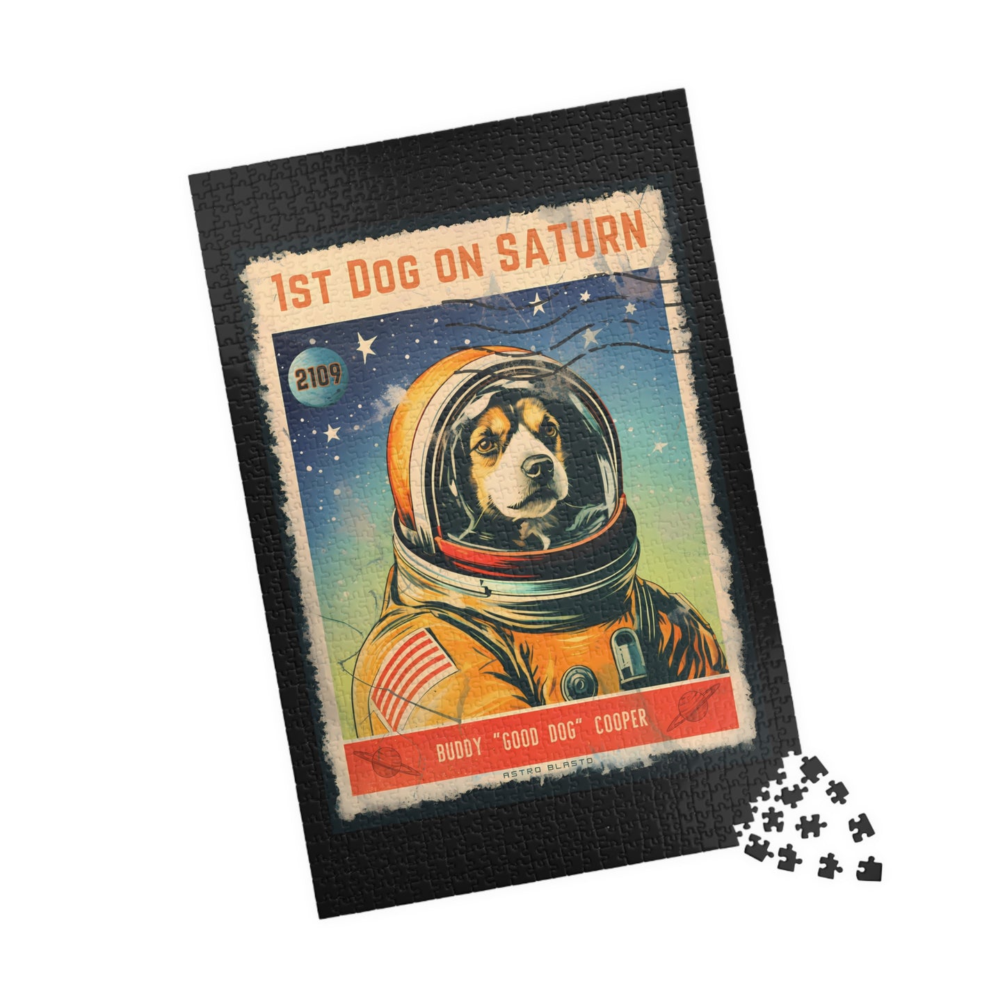 Postage Stamp Puzzle - Saturn (1014, 520, or 252 pcs)