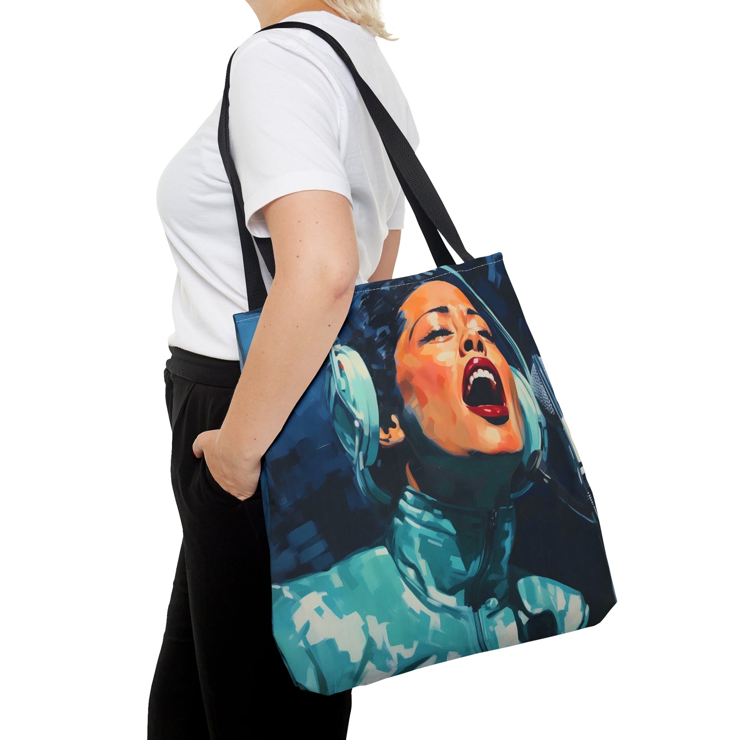 space art billie holiday tote bag