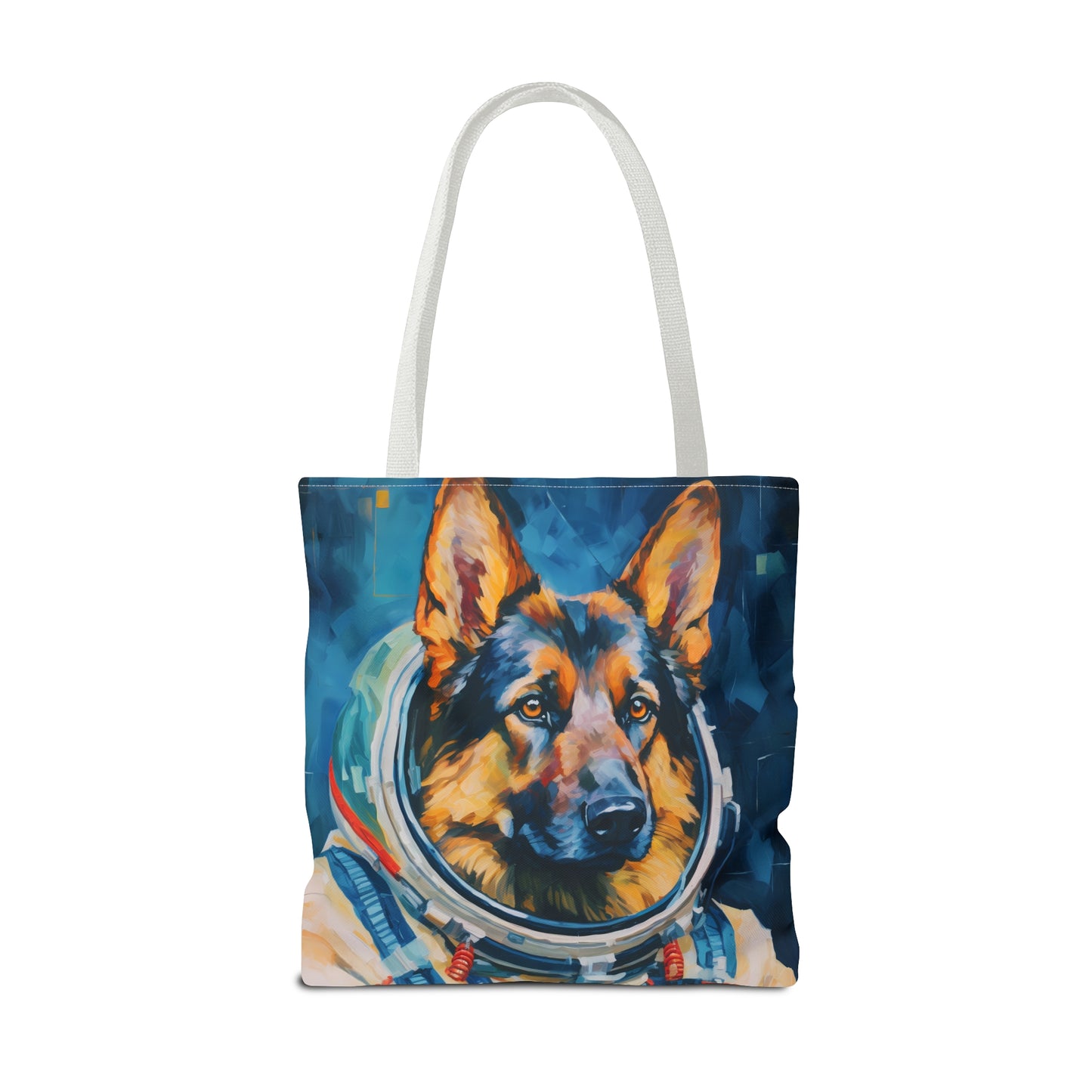 space art german shepherd tote bag