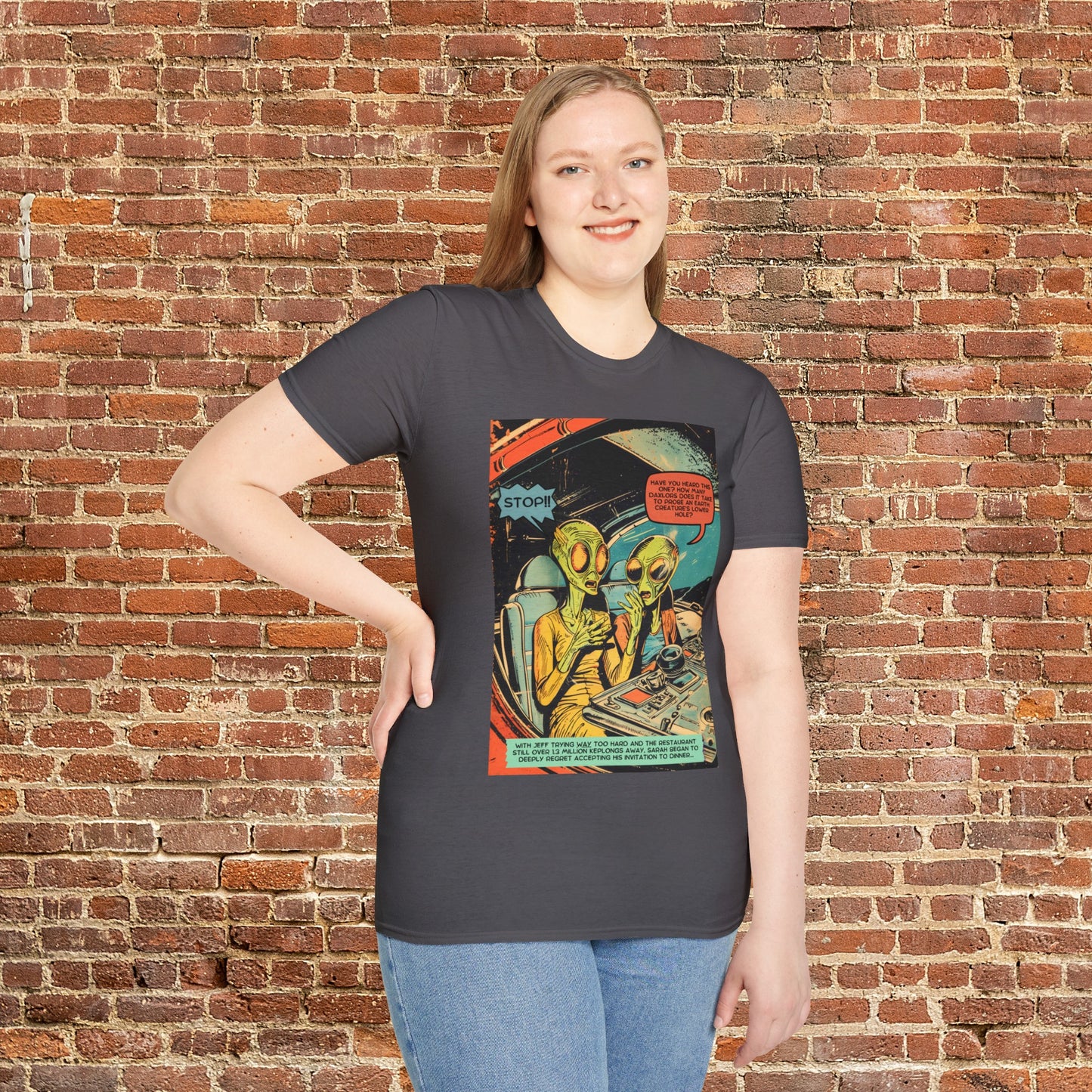 astro blasto comic space art t shirt