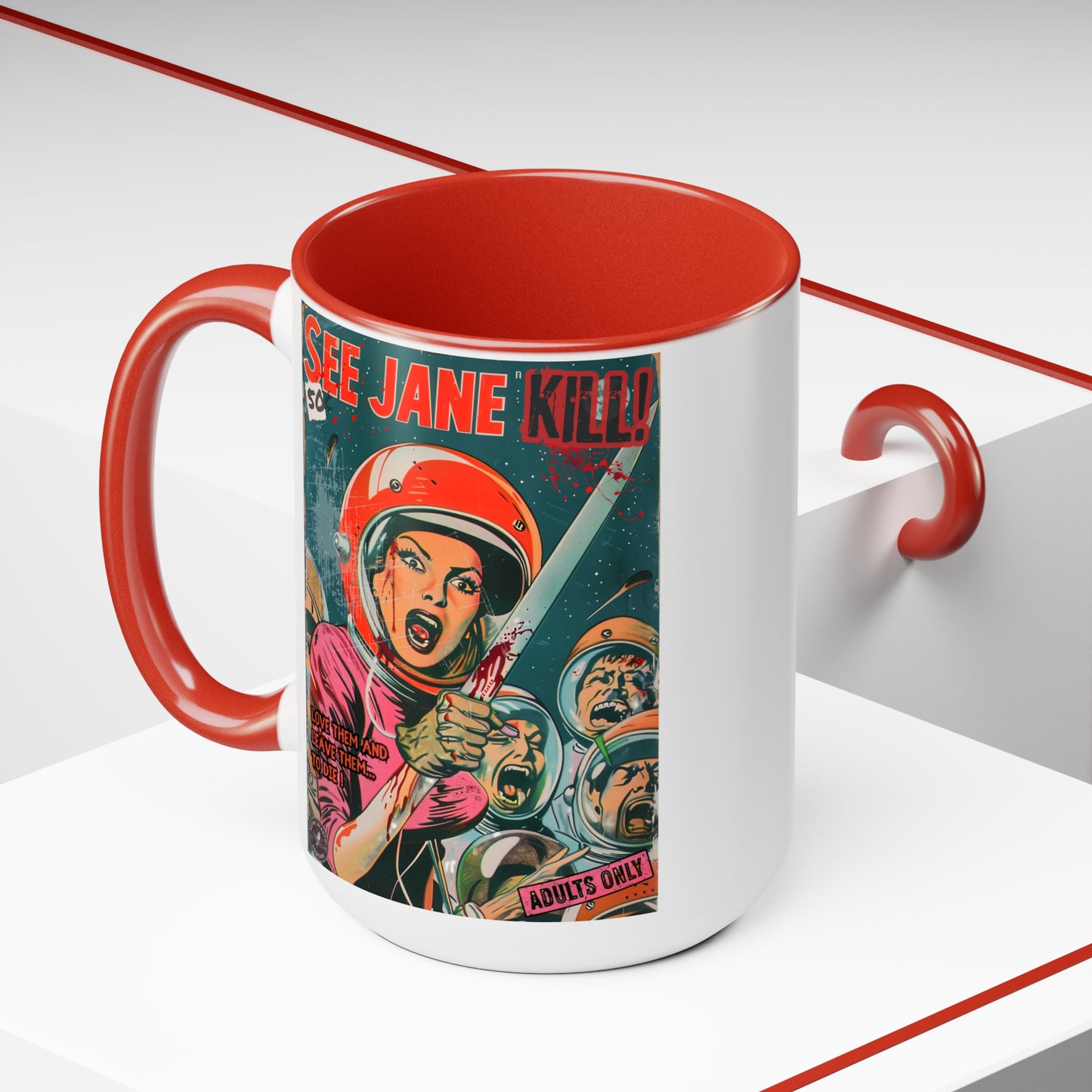 Pulp Novel Cover Mug - "See Jane Kill!"