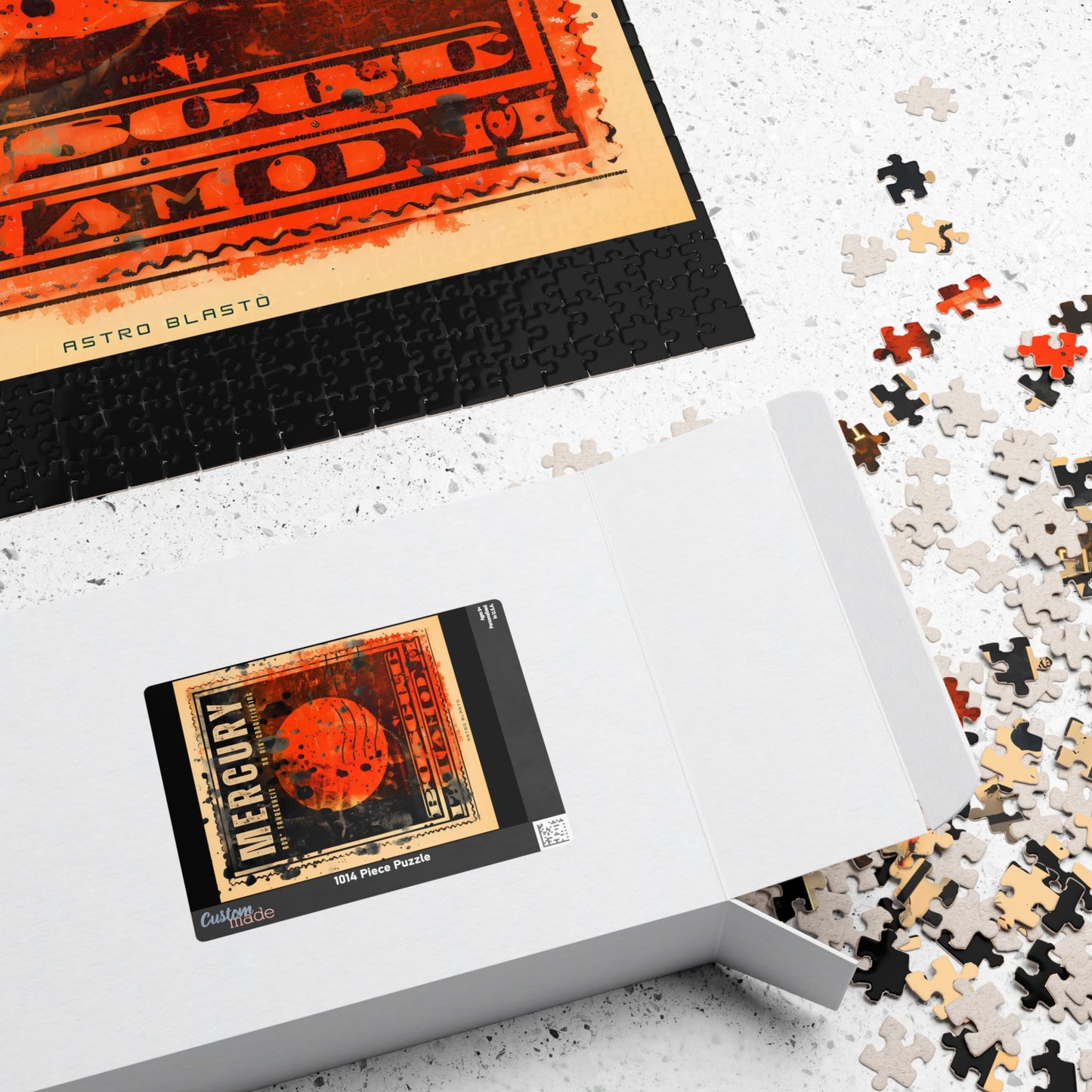 Postage Stamp Puzzle - Mercury (1014, 520, or 252 pcs)