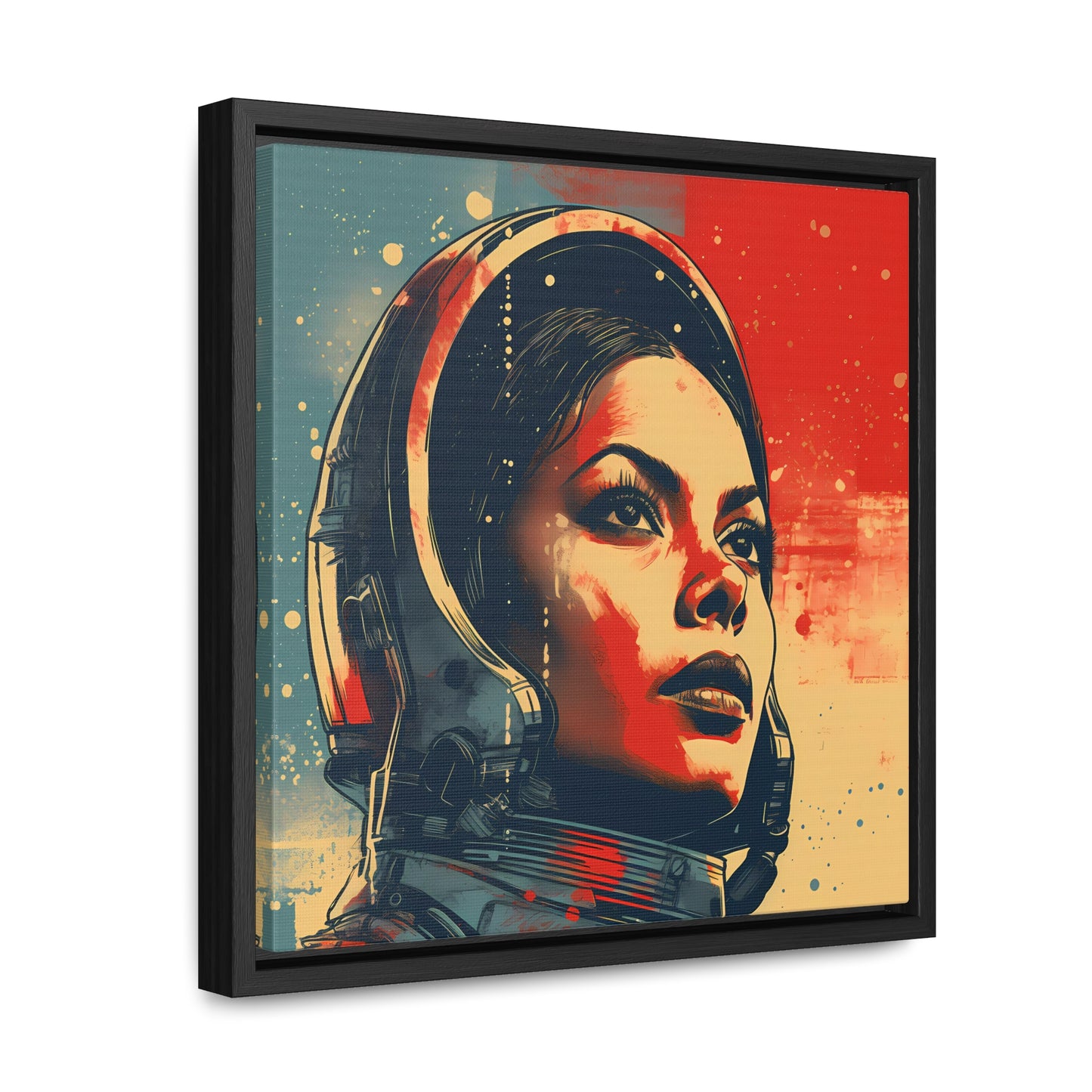 space art framed portrait print rosario dawson