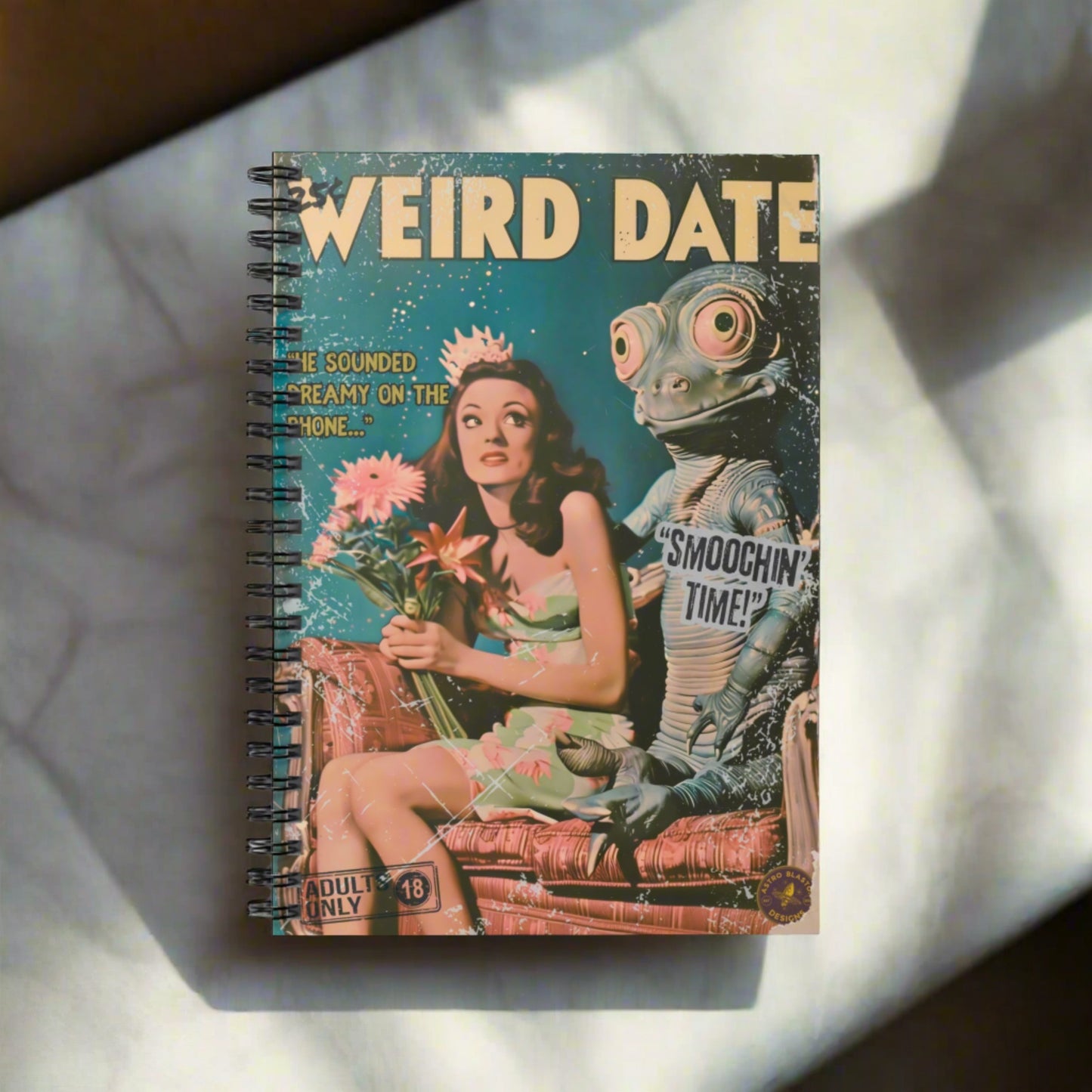 Pulp Cover Novel Notebook - "Weird Date"