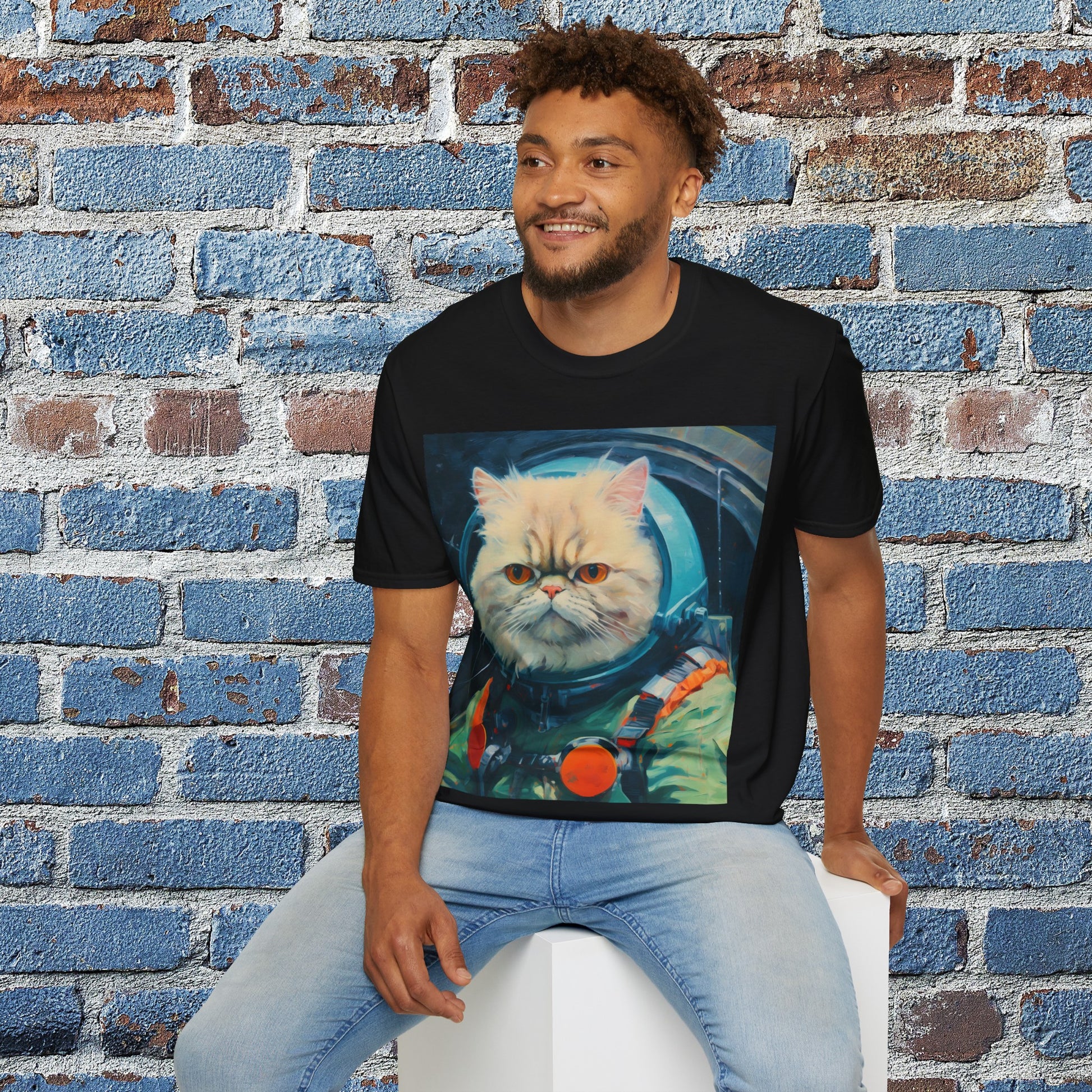 pet cadet space art t-shirt persian cat