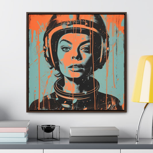 space art framed portrait print margo robbie