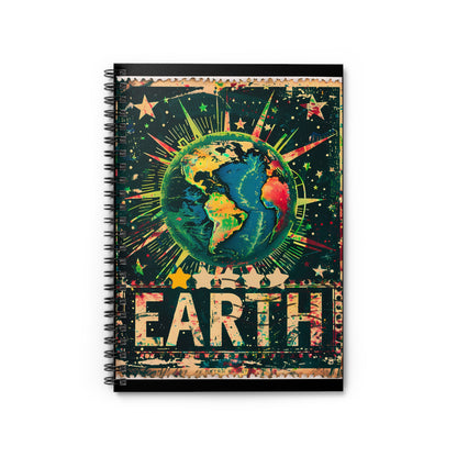 Postage Stamp EARTH - Spiral Notebook