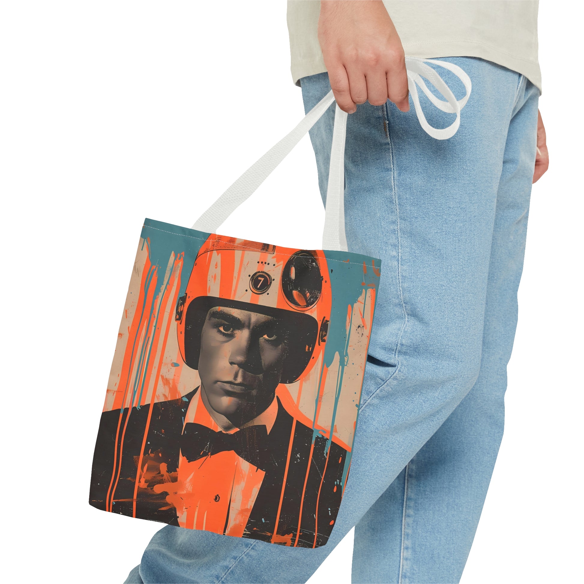 space art James Bond tote bag