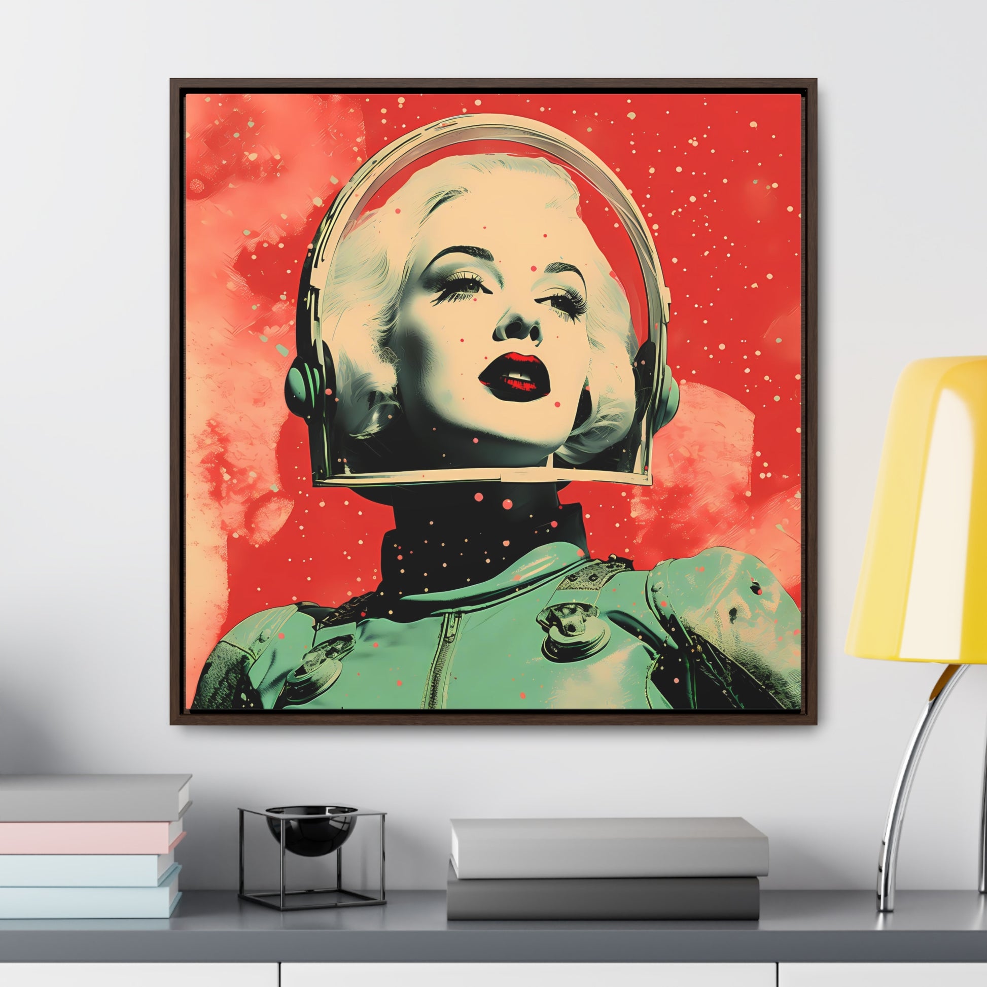 space art framed portrait print marilyn monroe