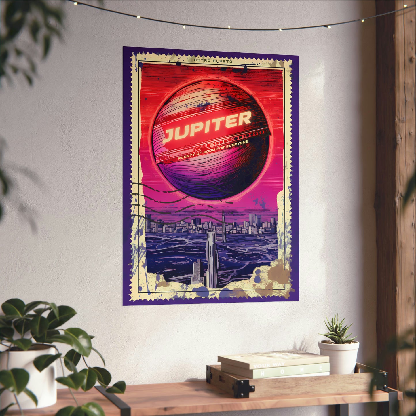 Postage Stamp Planet Poster - Jupiter