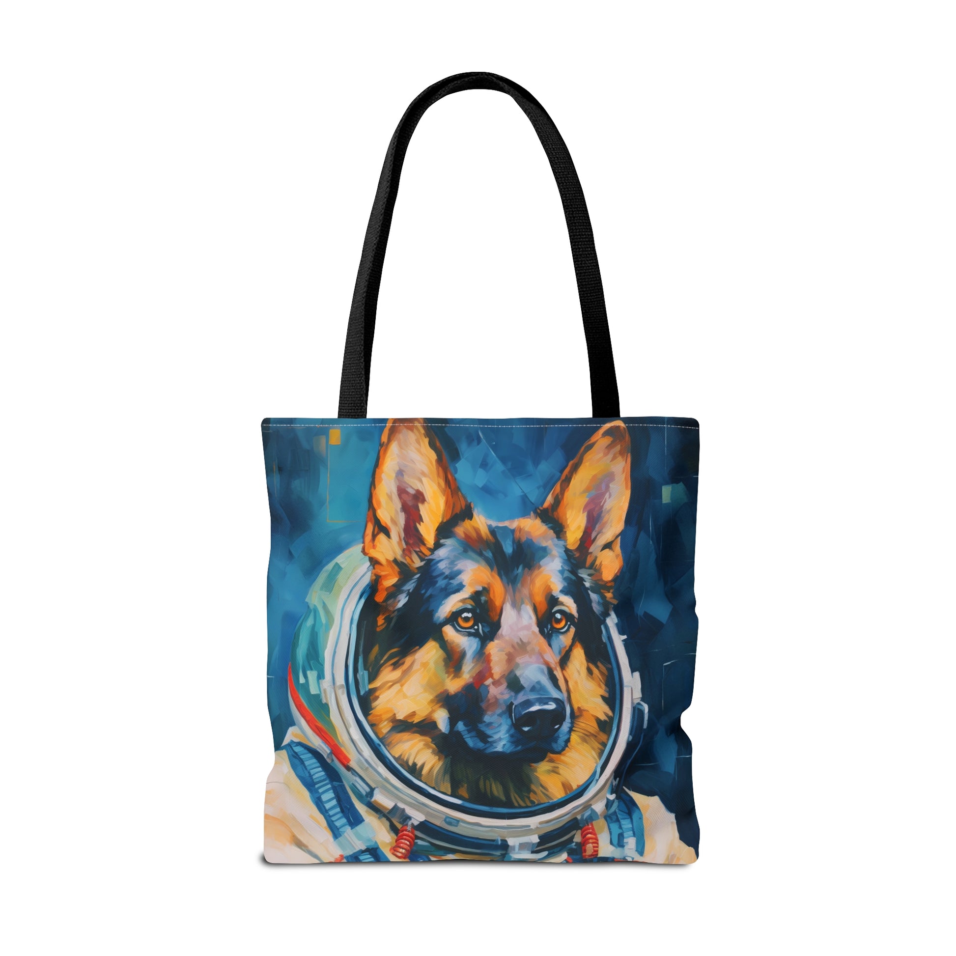 space art german shepherd tote bag