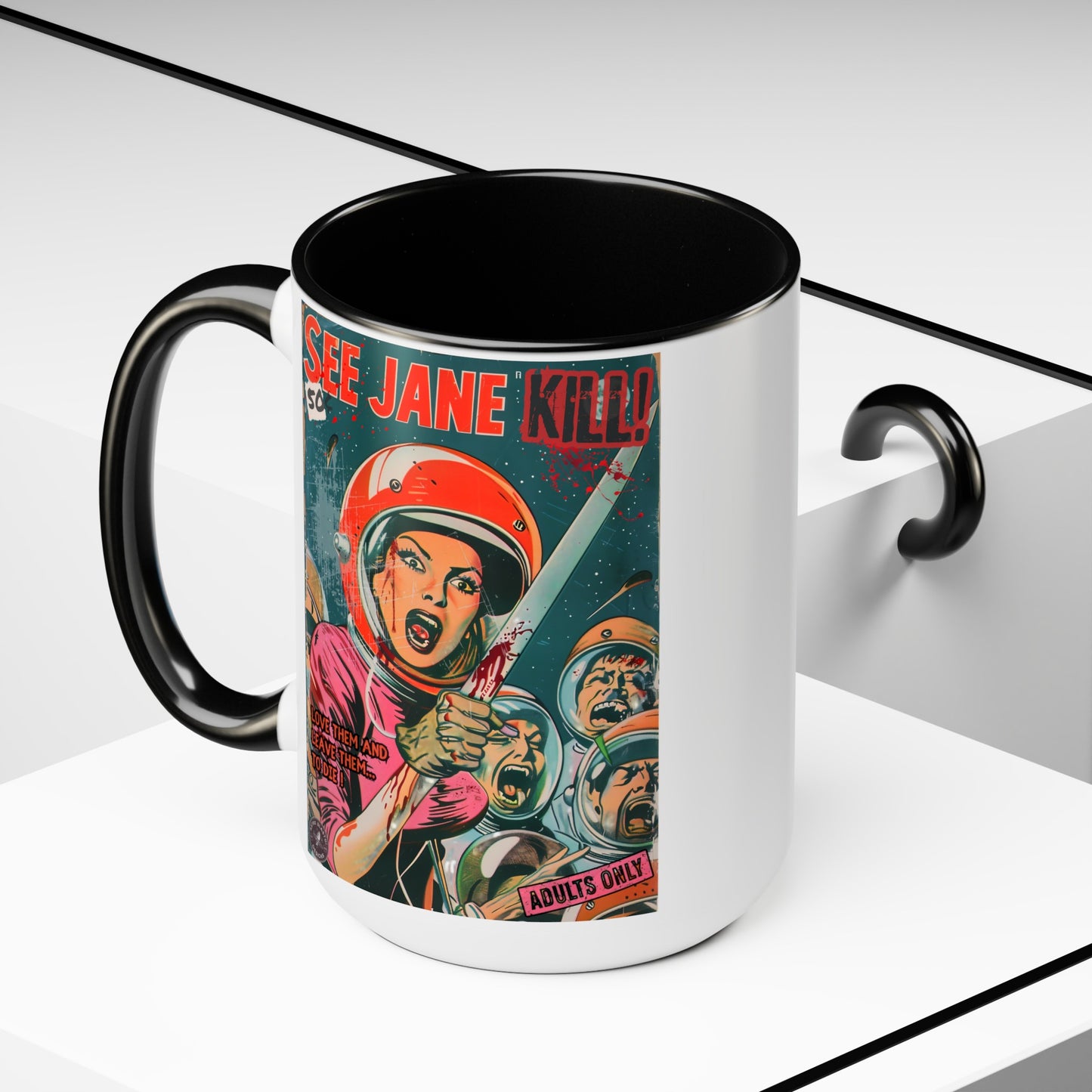 Pulp Novel Cover Mug - "See Jane Kill!"