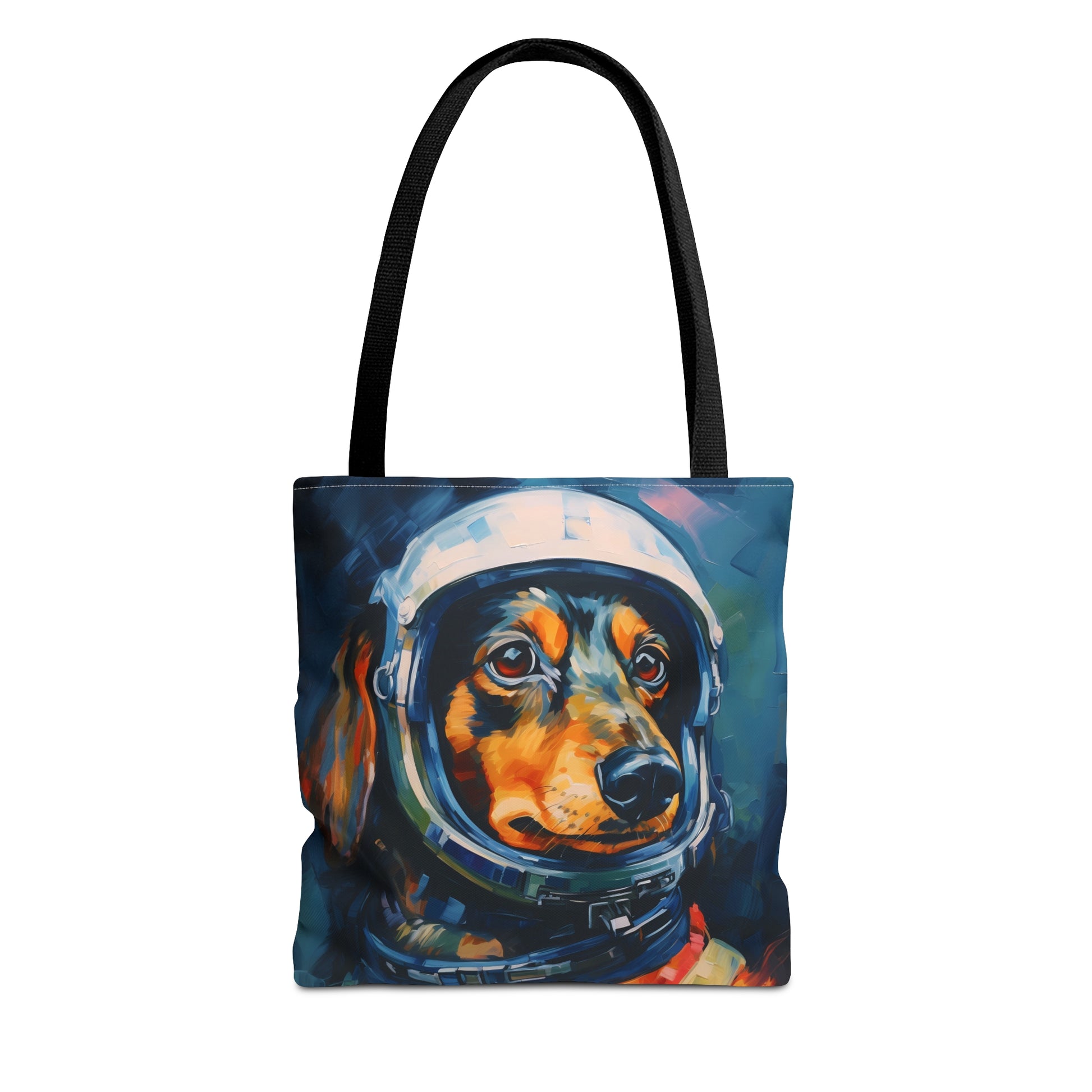 space art dachshund tote bag