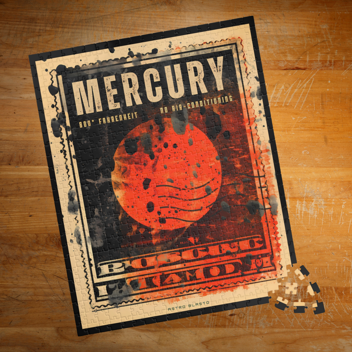 Postage Stamp Puzzle - Mercury (1014, 520, or 252 pcs)